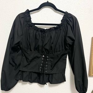 New Off the shoulder corset top! Very Flattering!